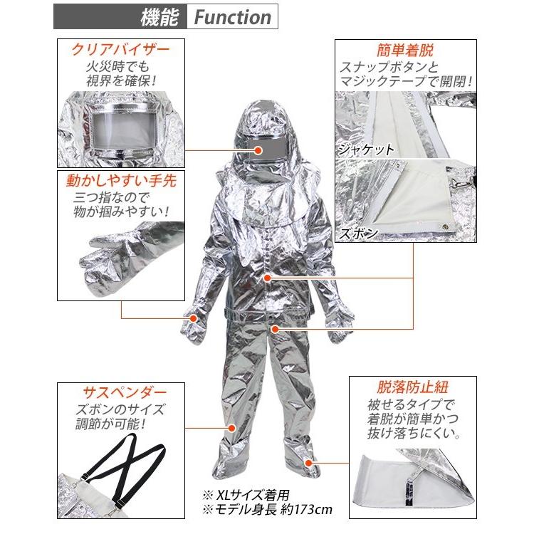 耐熱服 セット 防火服 耐熱温度約260〜500℃ 選べる3サイズ 耐熱服 セット 防火服 耐熱温度約260〜500℃ 選べる3サイズ