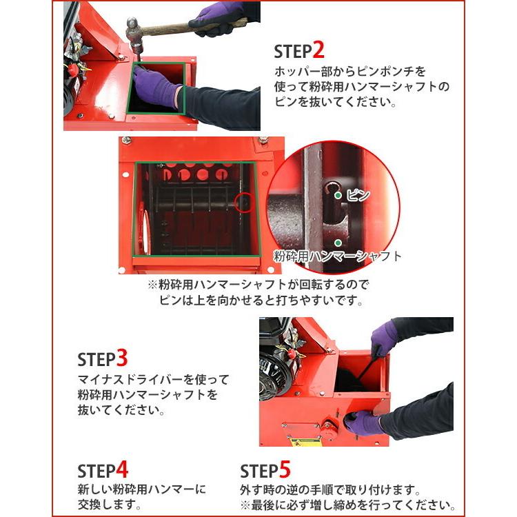 粉砕機用 ウッドチッパー用 ハンマー シェービングハンマー 1枚 6.5