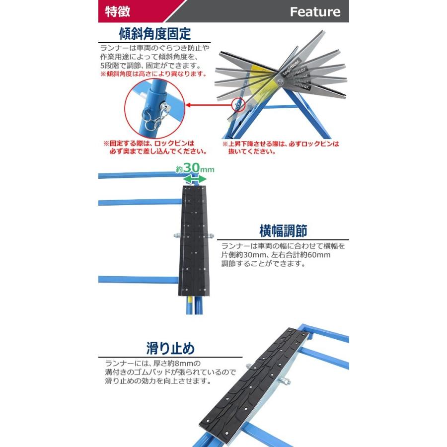 手動式 自動車整備用リフト 静荷重約1.5t 1500kg 動荷重約1.0t 1t 