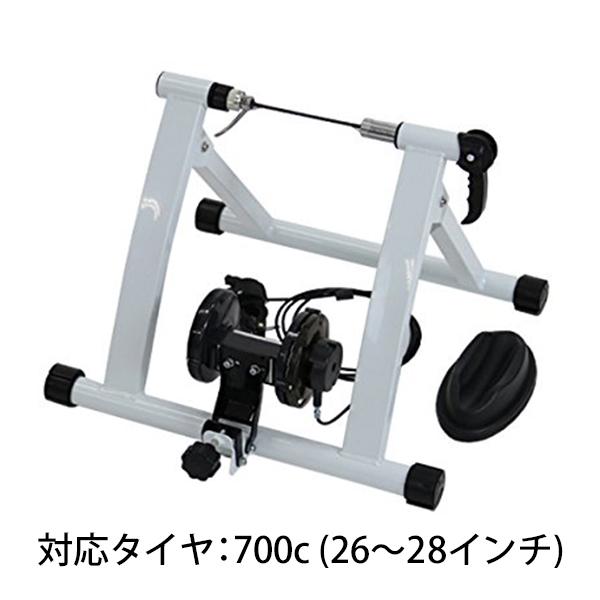 サイクルトレーナー 静音 マグネット負荷調整 白 自転車トレーナー ローラー台 負荷調整 26〜28インチ ロードバイク 有酸素運動 トレーニング  エクササイズ :cycletrainer-04-wh:BAUHAUS - 通販 - Yahoo!ショッピング
