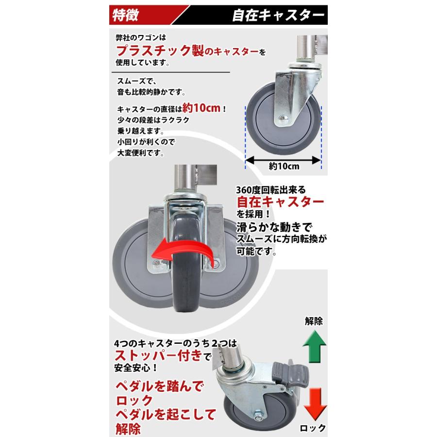 ワゴン ステンレス サービスワゴン ガード付き 3段 Sサイズ 総耐 ワゴン ステンレス サービスワゴン ガード付き 3段 Sサイズ 総耐