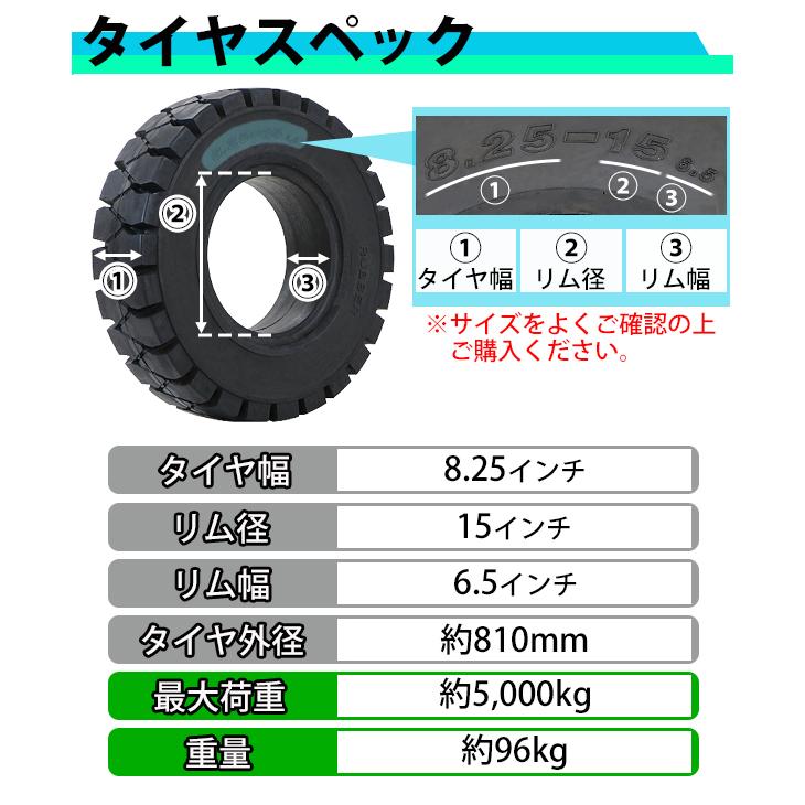 フォークリフト用タイヤ ホイール無し タイヤのみ 1本 タイヤサイズ