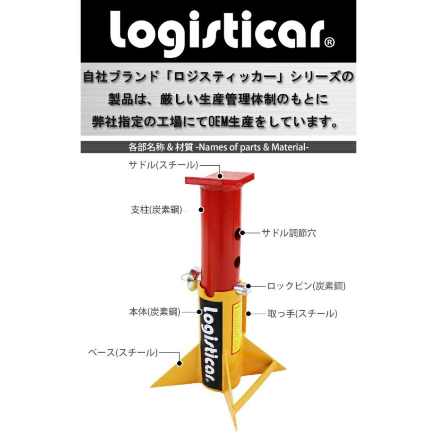 ジャッキスタンド フォークリフト 重機 車 定格荷重計約12t 約12000kg 