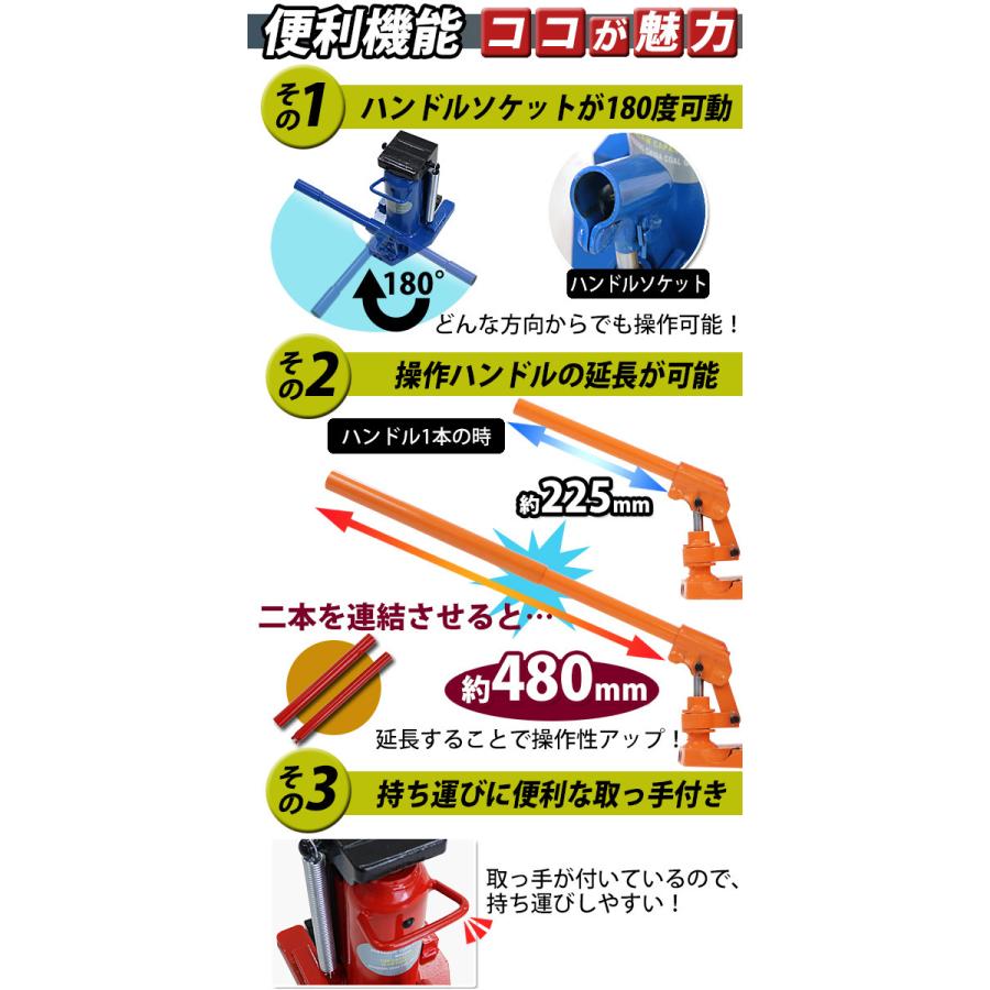 油圧式 爪付きジャッキ 爪部約10t 頭部約20t 1台 単品 油圧ジャッキ 爪