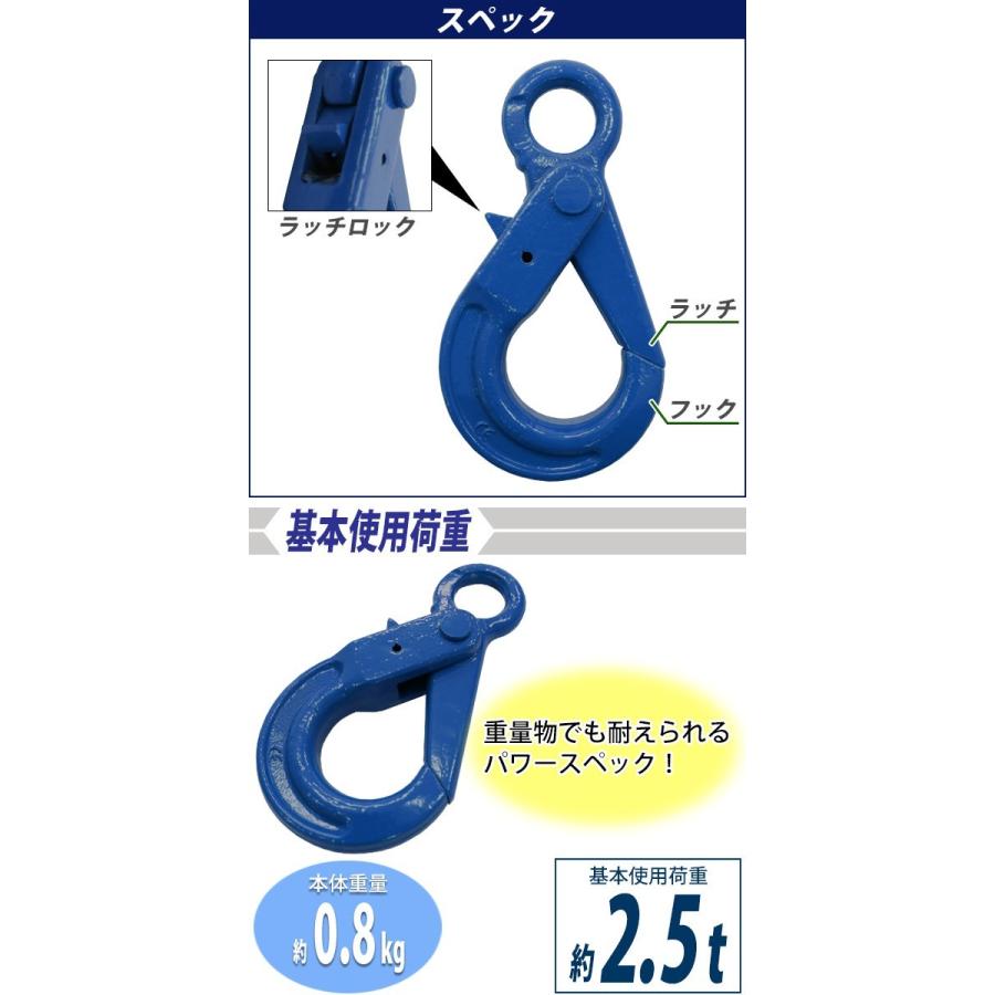 ロッキングフック 使用荷重約2.5t 約2500kg G100 鍛造 ハイグレード