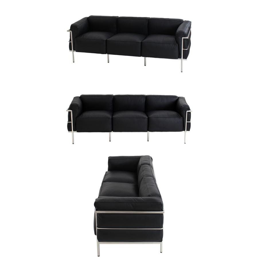 コルビジェデザイン LC3 COMFORT 3P ブラック 3人掛け トリプル コルビジェデザイン LC3 COMFORT 3P ブラック 3人掛け トリプル