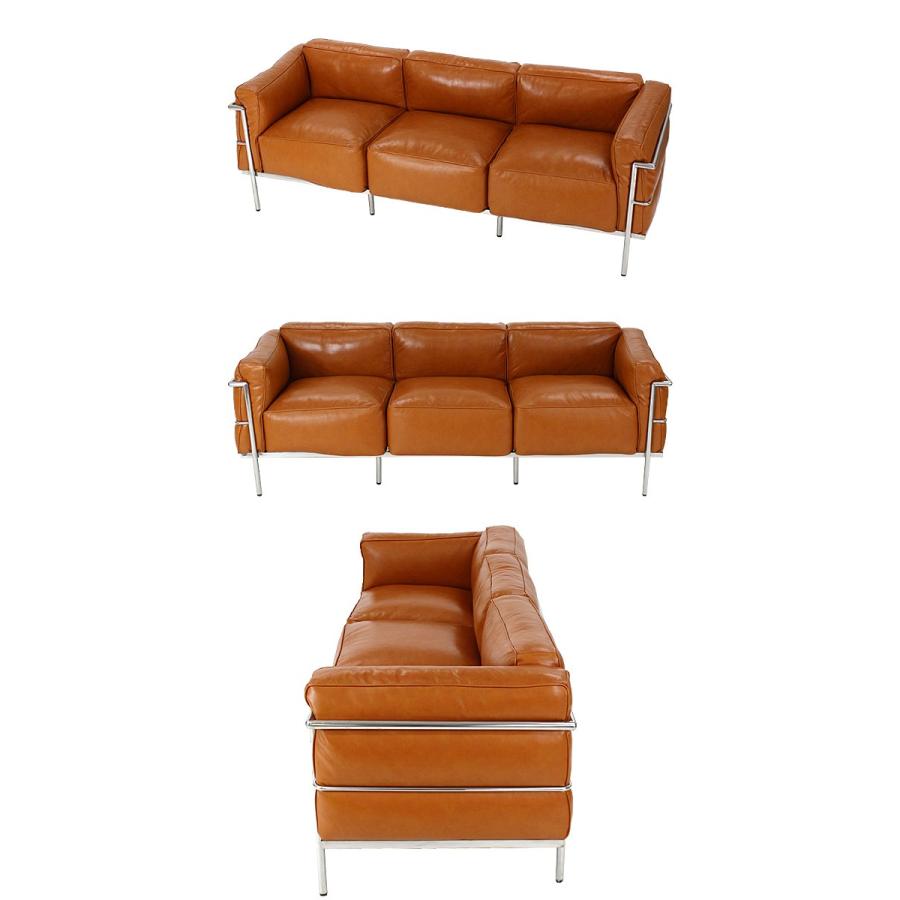 コルビジェデザイン LC3 COMFORT 3P キャメル 3人掛け トリプル コルビジェデザイン LC3 COMFORT 3P キャメル 3人掛け トリプル