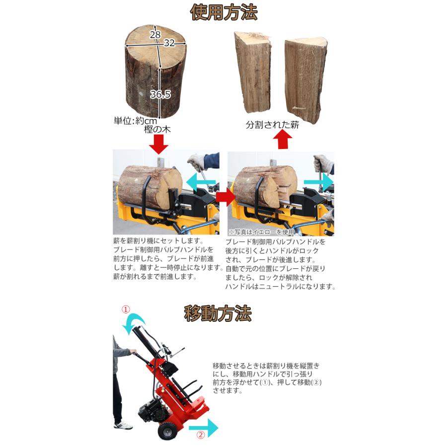 選べる3カラー 薪割り機 薪割機 ログスプリッター エンジン式 選べる3カラー 薪割り機 薪割機 ログスプリッター エンジン式