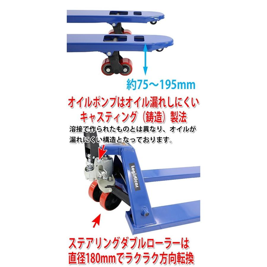 ハンドパレット 超ロング 幅広 幅685mm フォーク長さ1510mm ハンドパレット 超ロング 幅広 幅685mm フォーク長さ1510mm