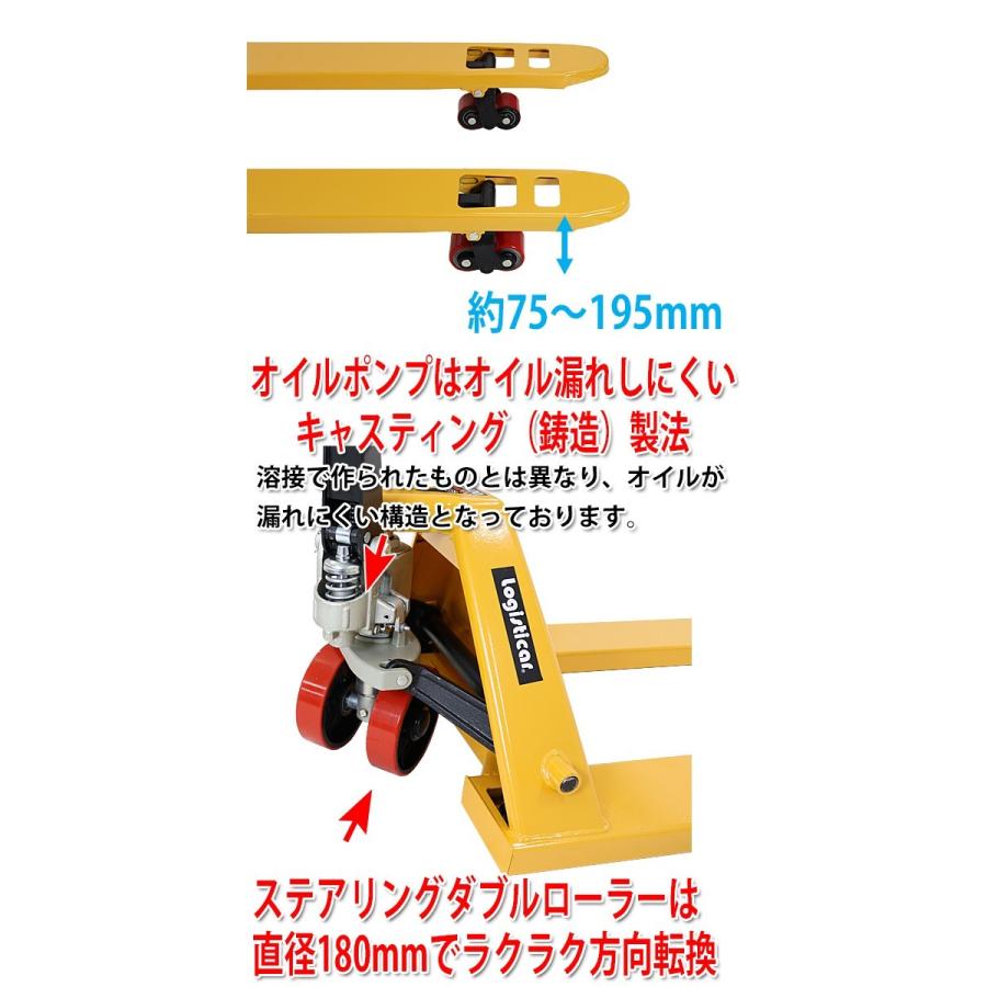 ハンドパレット 超ロング 幅広 幅685mm フォーク長さ1510mm ハンドパレット 超ロング 幅広 幅685mm フォーク長さ1510mm