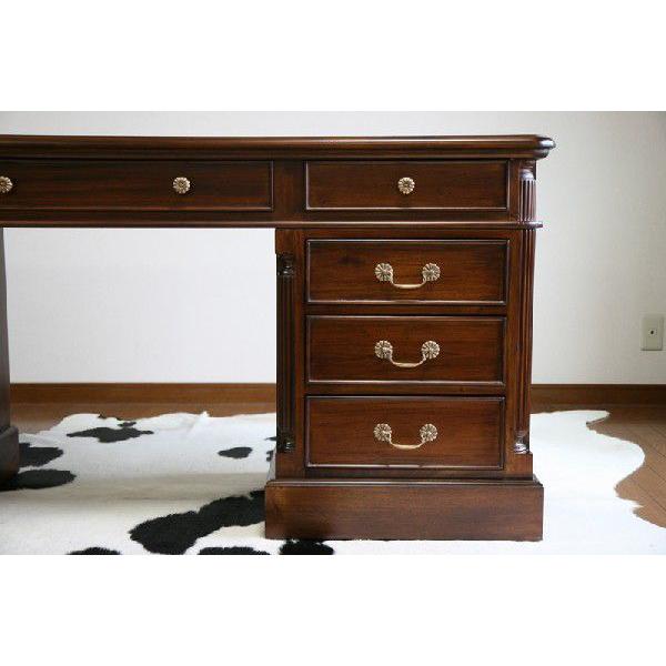 マホガニー 無垢材 アンティーク調 デスク OD-04B : BAUHAUS - 通販