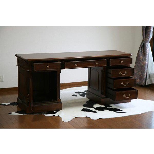 マホガニー 無垢材 アンティーク調 デスク OD-04B : BAUHAUS - 通販