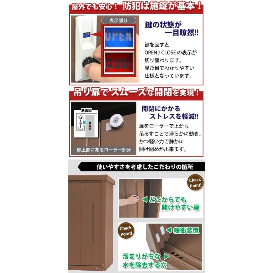 屋外物置 スチール物置 幅約1240mm×奥行約650mm×高さ約950mm