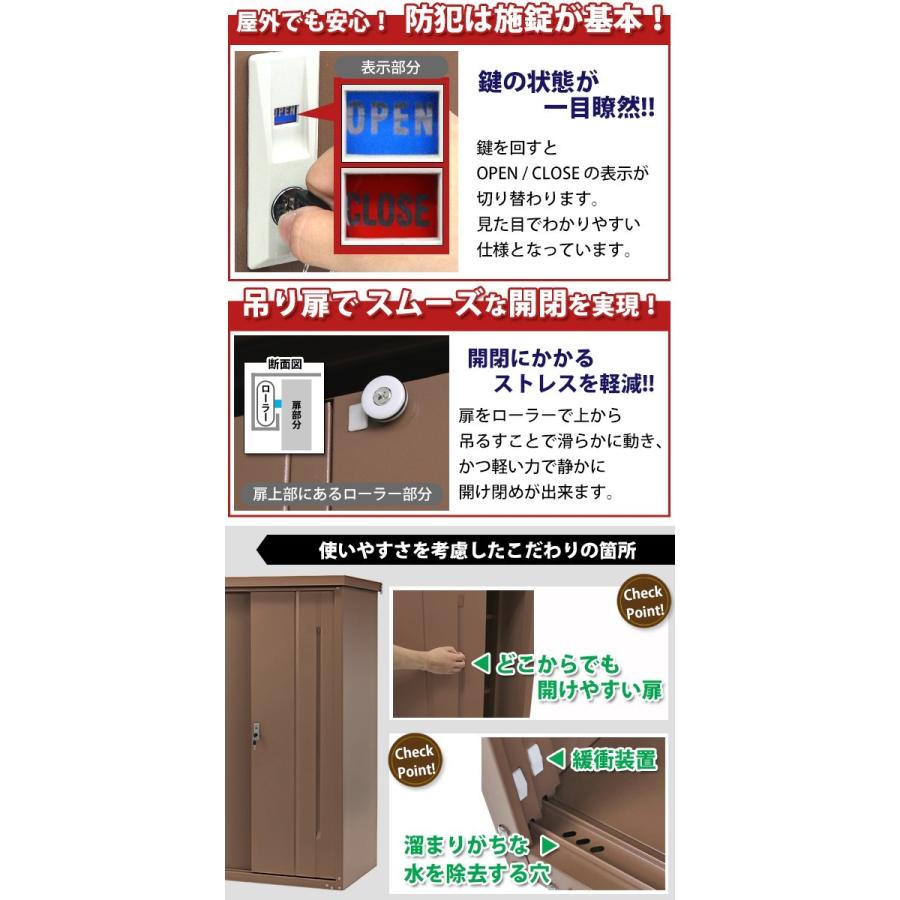 屋外物置 スチール物置 幅約935mm×奥行約650mm×高さ約1550mm 屋外物置 スチール物置 幅約935mm×奥行約650mm×高さ約1550mm