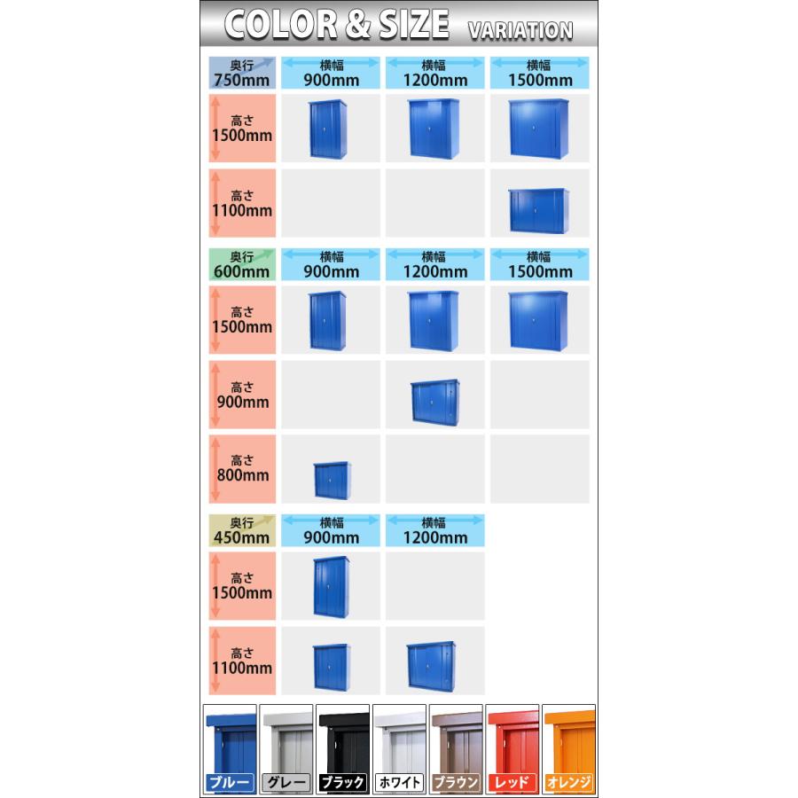 屋外物置 スチール物置 幅約935mm×奥行約650mm×高さ約850mm
