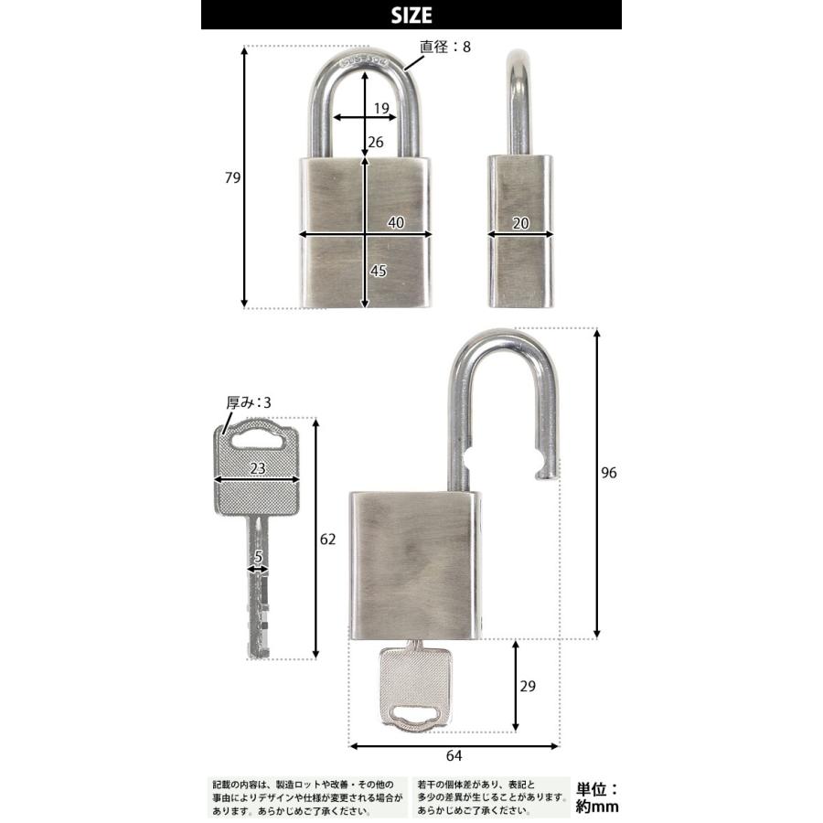 ハンドバッグ　2way ゴール金具　自立　南京錠　高級感　ブラック 4段現場ロック 鎖付き南京錠 角型40mm GUARD No.C-884 : 今戸屋