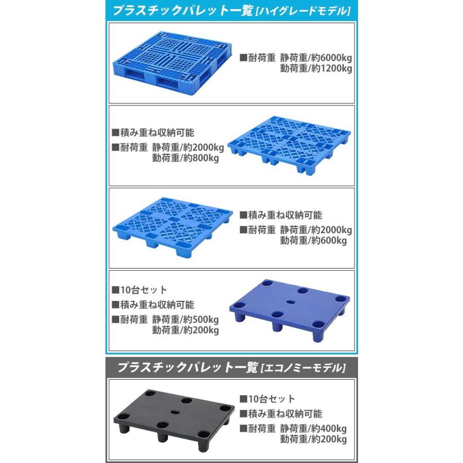 プラスチックパレット ハイグレードモデル バージン原料 10枚 約 プラスチックパレット ハイグレードモデル バージン原料 10枚 約