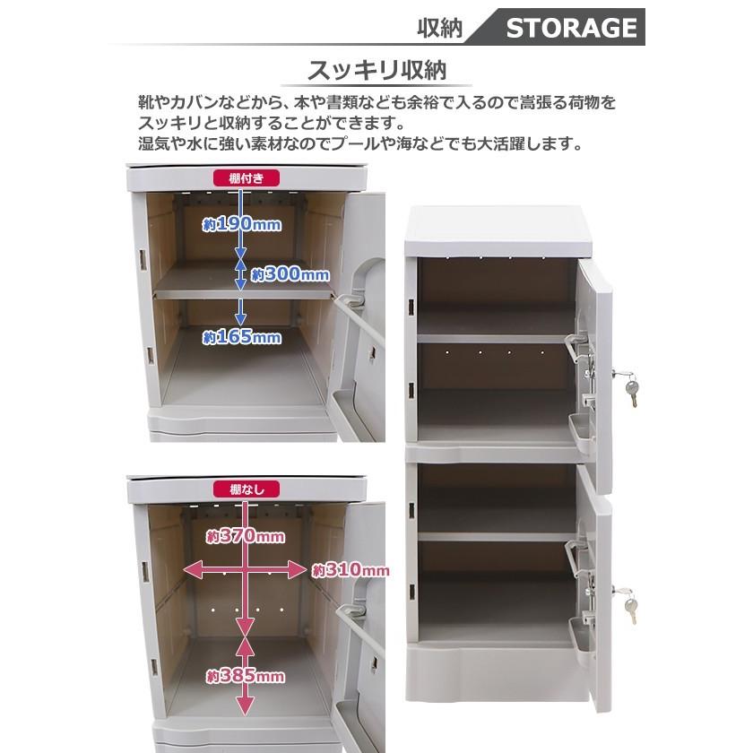 プラスチックロッカー ロッカー エコノミーモデル 連結可能 2人