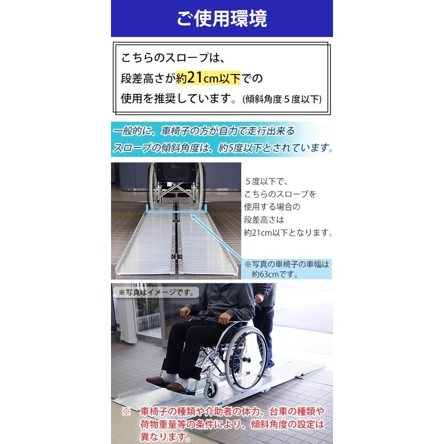 アルミスロープ スロープ長さ約244cm 幅約72 5cm 耐荷重約270kg 工事不要 完成品 組立不要 介護用品 脱輪防止 スロープ 車椅子用 車イス用 車いす用 R02 8ft Bauhaus 通販 Yahoo ショッピング