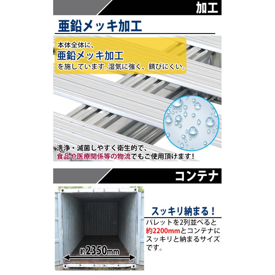 スチールパレット 1枚 約W1100×D1100×H150mm 最大荷重約1000kg スチールパレット 1枚 約W1100×D1100×H150mm 最大荷重約1000kg