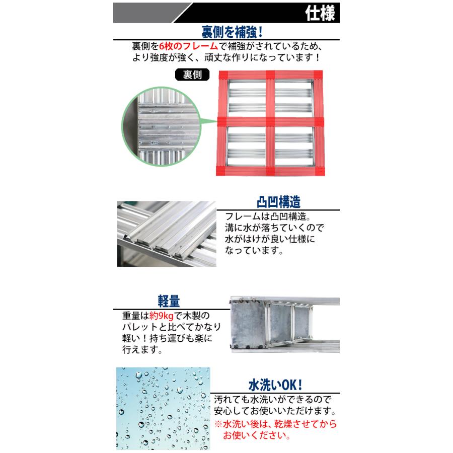 スチールパレット 1枚 約W1100×D1100×H150mm 最大荷重約1000kg 約1t 