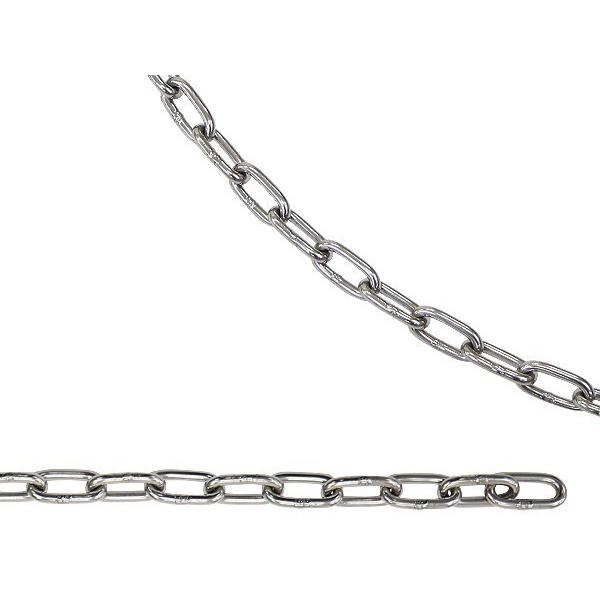 ステンレスチェーン チェーン 線径約6mm 使用荷重約500kg 約3m ステンレスチェーン チェーン 線径約6mm 使用荷重約500kg 約3m