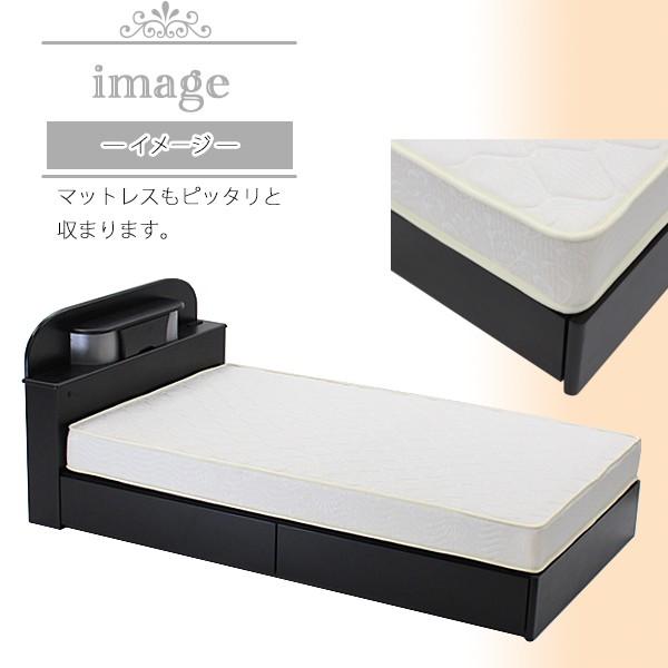 引き出し付きシステムベッド ボンネルコイルマットレス付き セミダブル