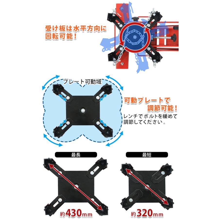 油圧式 トランスミッションジャッキ フロアタイプ レッド 耐荷重約1.5t