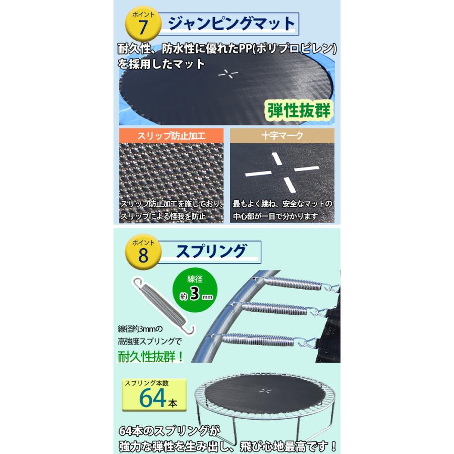 トランポリン 10FT 直径約3.04m 大型 保護ネット セーフティネット