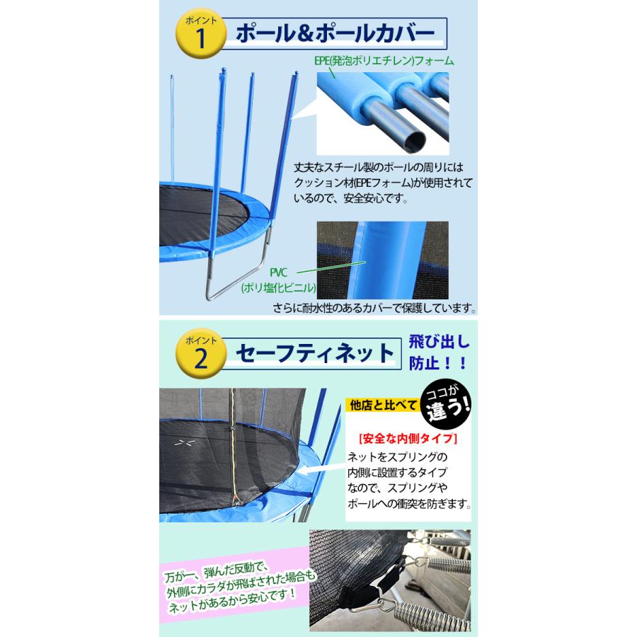 トランポリン 14FT 直径約4.26m 大型 保護ネット セーフティ