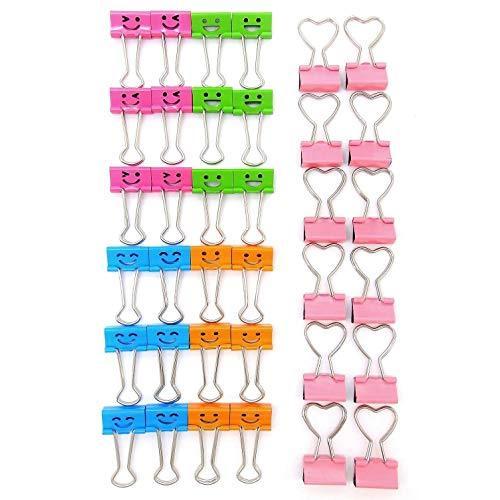 100 正規品 ぴぴっと 文房具 ダブルクリップ 2種 かわいい プレゼント 贈り物 スマイル ハート カラフル クリップ 小 Democracia Tv