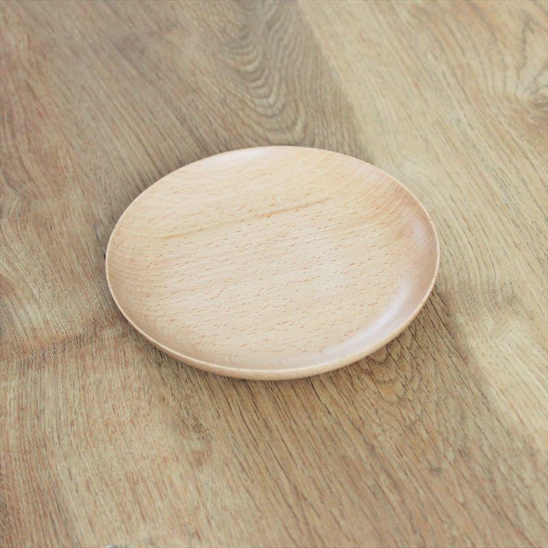まる皿M 木製 日本製 中皿 食器 天然木 ブナ ナチュラル 木のお皿 取り