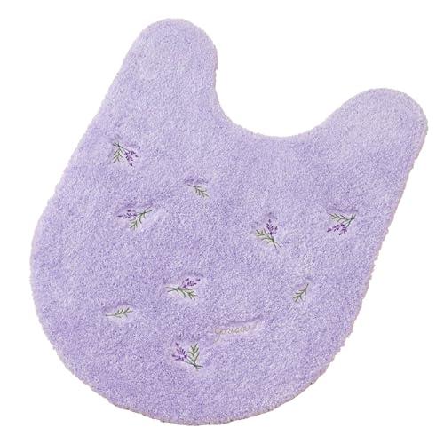 センコー S.D.S スイートラベンダー トイレファブリック トイレマット 約80×60cm ロングサイズ ラベンダー 花柄 15708