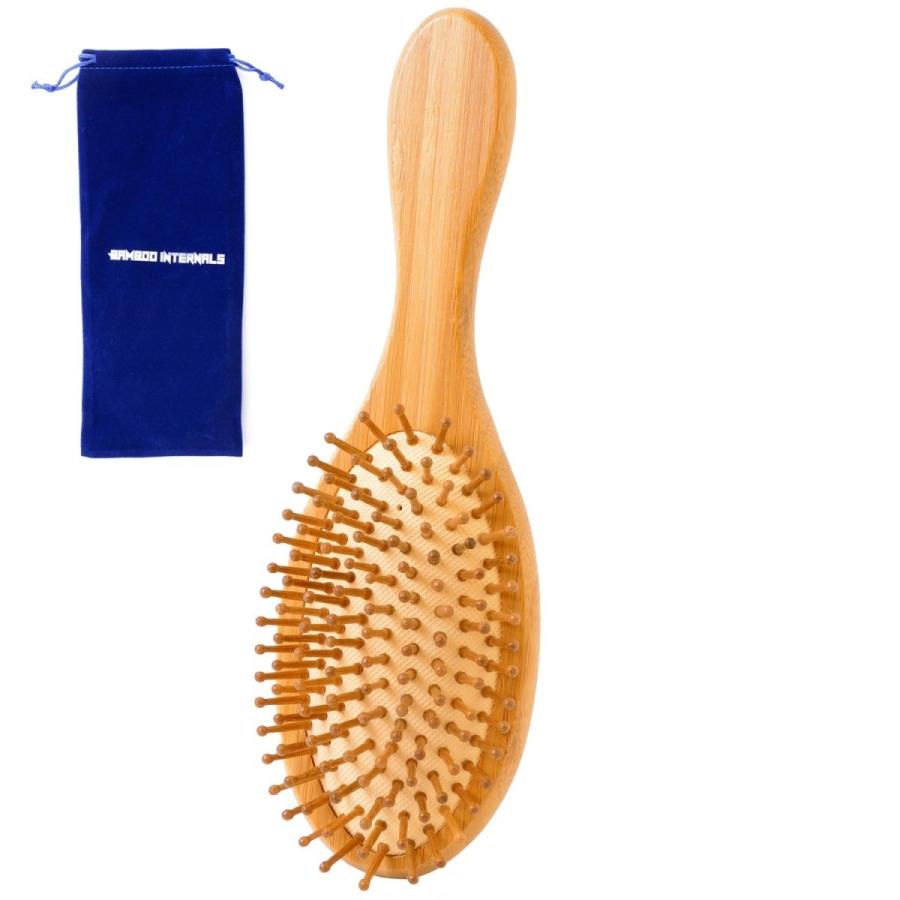 送料無料 ヘアブラシ だ円型 クッションブラシ ヘアケア 頭皮マッサージ 血行促進 美髪ケア 天然素材 おしゃれ かわいい 木製 竹製 交換ピン付き 収納袋付き Bm 008 Baxon Shop 本店 通販 Yahoo ショッピング