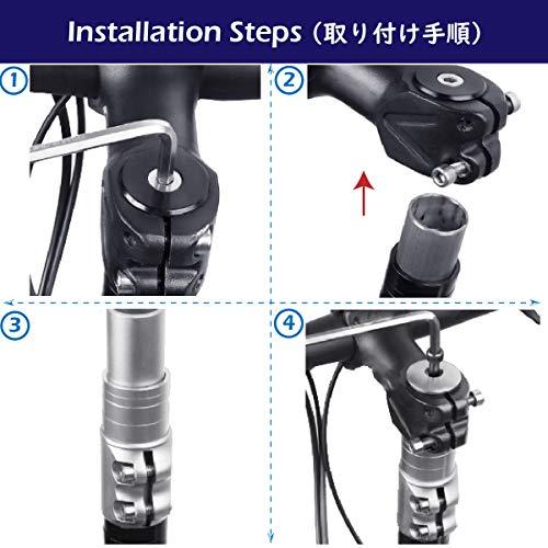 Azarxis 自転車 ハンドルアップ ヘッドセット ステム アダプター Azarxis 自転車 ハンドルアップ ヘッドセット ステム アダプター
