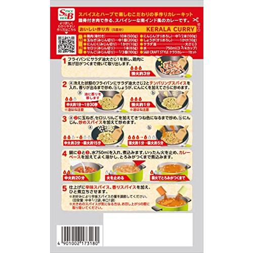 エスビー食品 S&B CRAFT STYLE ケララカレー 90.5g*5個｜baxonshop-honten｜02