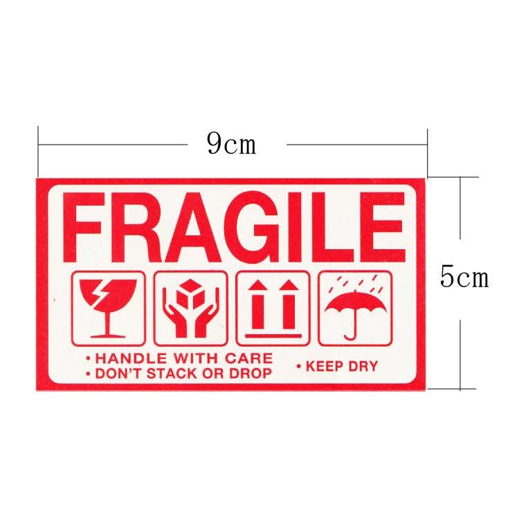 RS SHOP FRAGILE sticker フラジール ステッカー シール 業務用  9cm * 5cm 360枚   割れ物注意 取り扱い注意 シール (横型)｜baxonshop-honten｜02