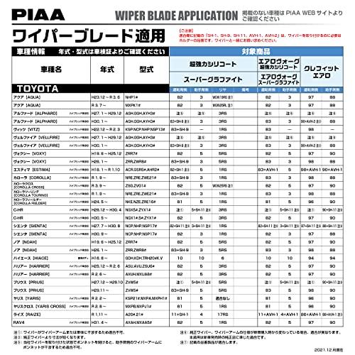PIAA ワイパー ブレード 350mm スーパーグラファイト グラファイトコーティングゴム 1本入 呼番3RL リヤ専用 WG35RL｜baxonshop-honten｜03
