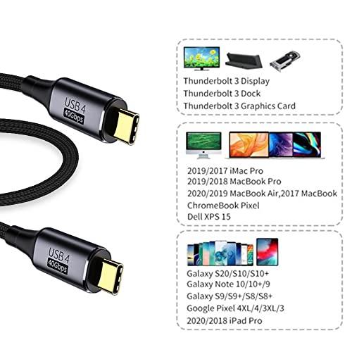 Xiwai 0.3M USB4ケーブル40Gbps、100W充電および8K @ 60Hz 5K @ 60Hz USB4.0 Thunderbolt3/4と互換性があります｜baxonshop-honten｜03