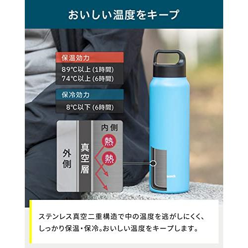 ピーコック 水筒 800ml 保温 保冷 ハンドル付き マグボトル スポーツドリンク対応 0.8L ブルー AKR-80 A｜baxonshop-honten｜03