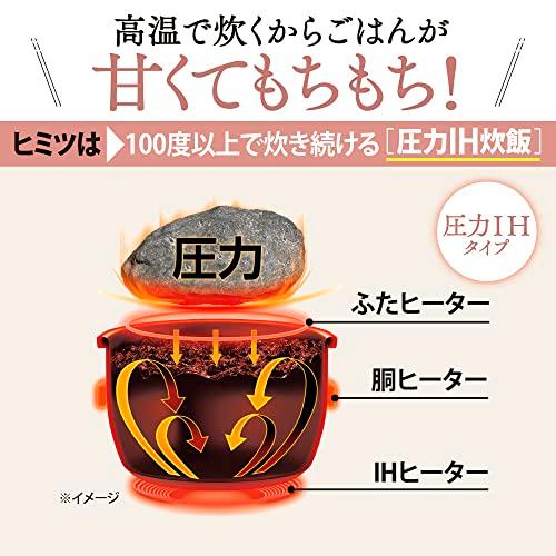 象印 炊飯器 3合 圧力IH式 極め炊き 黒まる厚釜 保温30時間 ブラウン NP-RM05-TA｜baxonshop-honten｜04