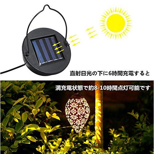 LEDランタン ソーラーライト 屋外 ガーデンライト ?古スタイル 防水 無線 防犯 エネループ 単3電池使え オリーブ形 ガーデン/テラス/ベランダ/歩道 屋外 屋内｜baxonshop-honten｜04