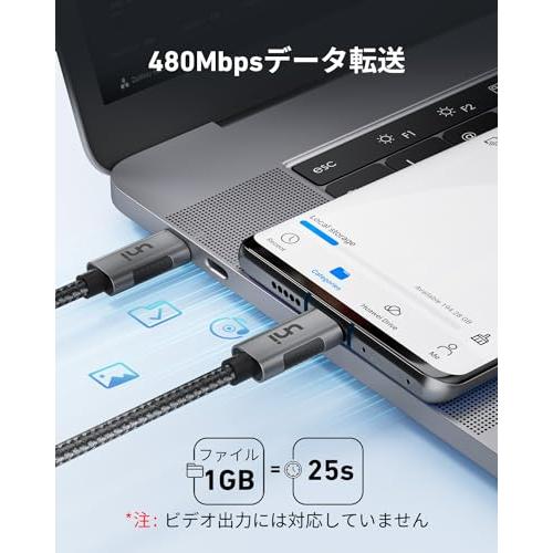 USBC USB-C ケーブル 100W/5A 急速充電 3M 長い充電 Type C ケーブル タイプC 高耐久ナイロン編組 PD対応 uniAccessories ケーブル iPhone 15系列、MacBook Pro｜baxonshop-honten｜06