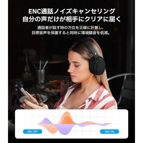 Edifier WH700NB ワイヤレス ノイズキャンセリング ヘッドホン Bluetooth 5.3 外音取り込み/ENC通話ノイズキャンセリング/マルチポイント/マイク内蔵/68時間/専｜baxonshop-honten｜03