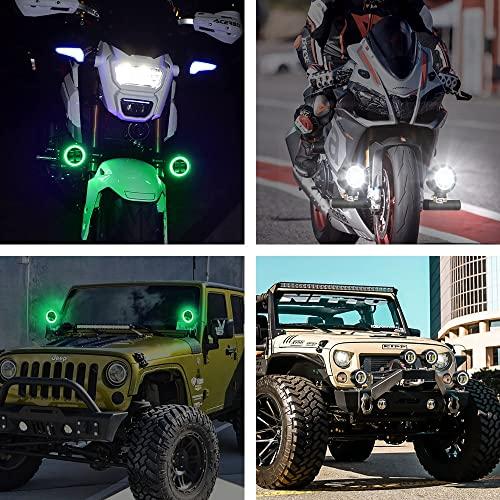 X-STYLE バイク フォグランプ カットライン 2色 白*緑イカリング X-STYLE バイク フォグランプ カットライン 2色 白*緑イカリング