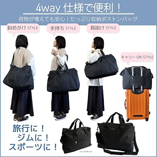 ノア ボストンバッグ プレゼント トラベルバッグ 旅行 軽量 大容量 (ブラック)｜baxonshop-honten｜03