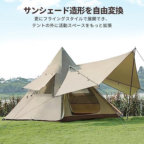CAMEL CROWN 大型テント 二重層キャンプテント 5-6人用 CAMEL CROWN 大型テント 二重層キャンプテント 5-6人用