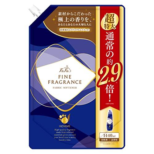 ファーファ 柔軟剤 ファインフレグランス オム クリスタル ムスク の香り 本体 (600ml) * 詰替 超特大 (1440ml) セット｜baxonshop-honten｜03