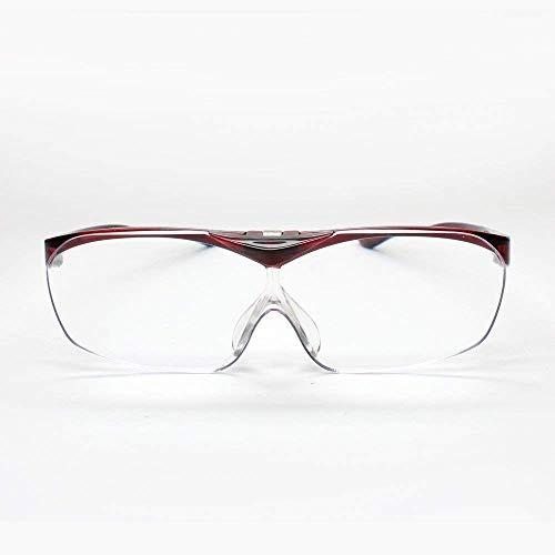 両手が使えるメガネ型拡大鏡 1.6倍ルーペ Face Trick glasses 掛けたままハネアゲ可能 レッド｜baxonshop-honten｜02