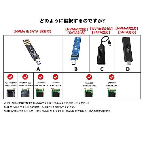 MOXCAHER M.2 SSD外付けケース  SATA対応  NVMe非対応 M.2 SATA NGFF ケース USB SSD エンクロージャ M.2 SSD ケース ミニウム製 M.2 SSD SATA USB 変換5Gbps SA｜baxonshop-honten｜03